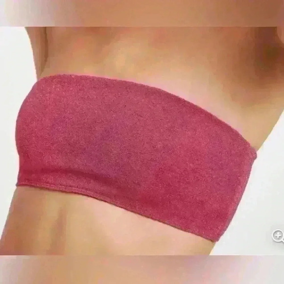 Good American Sparkle Band Top Bandeau Bra Pink Women's Size 1 - Picture 1 of 6